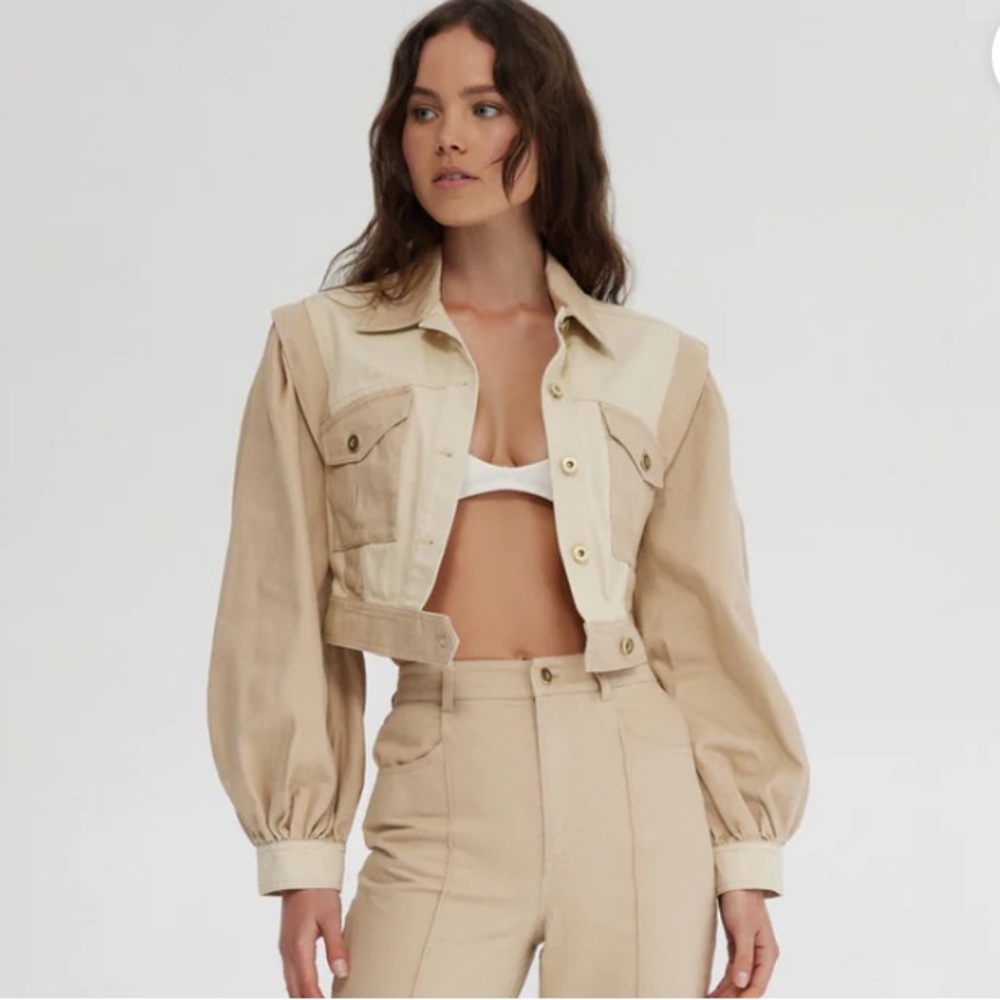 Significant Other Two Tone Cropped Madeline Jacket